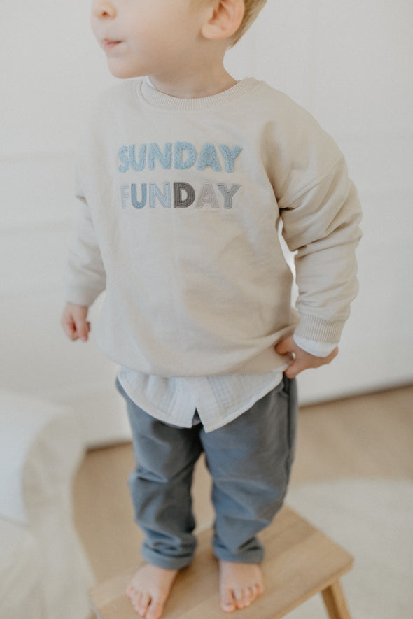 Sweatshirt Sunday Funday Blue