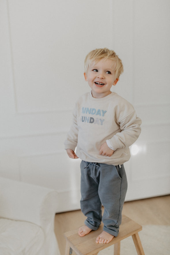 Sweatshirt Sunday Funday Blue