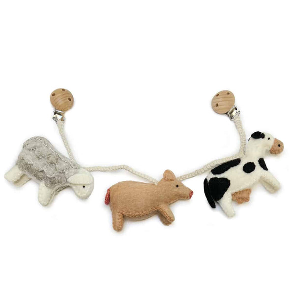 Kinderwagenkette  Farm Tiere