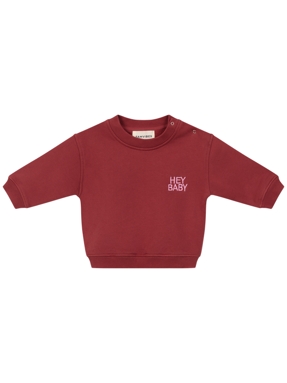 HEY BABY Sweatshirt burgundy