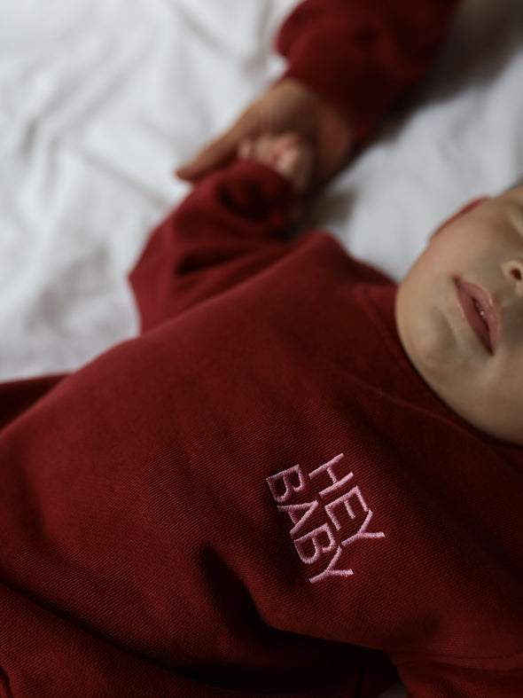 HEY BABY Sweatshirt burgundy