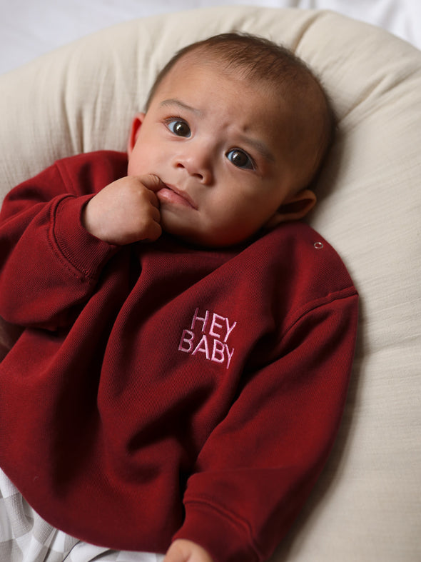 HEY BABY Sweatshirt burgundy