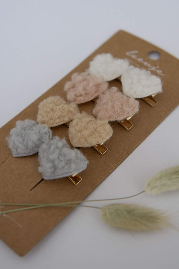 Haarspangen Duo Teddy Hearts