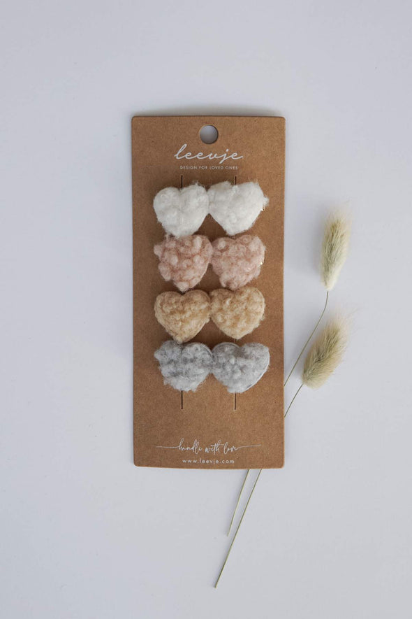 Haarspangen Duo Teddy Hearts